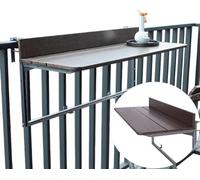HynJGih Mesa Colgante for Muchos Tipos de balaustradas, Mesa Plegable for balcón, pestaña Plegable for balcón for Exteriores(60x37cm)