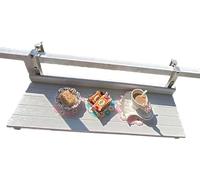 HynJGih Mesa Colgante Plegable,Mesa Auxiliar for balcón for barandilla,Mesa Auxiliar for Exteriores,Mesa portátil for Patio Trasero de jardín y Porche(Bianco)