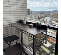 HynJGih Mesa con barandilla de Bar for balcón, Mesa de Bar montada en la Pared, Mesa Colgante con barandilla for Exteriores for terraza, jardín, Porche(60x37cm)