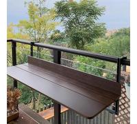HynJGih Mesa de balcón,Mesa de Bar de balcón for barandilla,Mesa de Bar al Aire Libre,Mesa Plegable pequeña de Altura Ajustable(80x37cm)