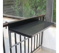 HynJGih Mesa de ordenador plegable multifuncional de barra de escritorio de estudio, mesa de barra plegable, mesa de barandilla plegable de balcón (negro, 120 x 40 cm, 47,2 x 15,7 pulgadas)