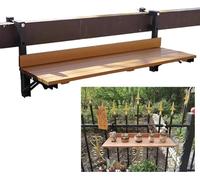 HynJGih Mesa Plegable con barandilla Colgante for balcón, Mesa con barandilla Colgante for Colgar, Mesa de Comedor al Aire Libre