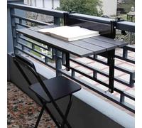 HynJGih Mesa Plegable con barandilla for balcón al Aire Libre, Mesa Colgante Multifuncional elevable, Mesa Auxiliar con barandilla for terraza y alféizar de Ventana