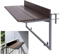HynJGih Mesa Plegable Moderna, Mesa de Comedor for terraza con balaustrada montada en la Pared marrón, Mesa Colgante for balcón Ajustable for el hogar(100x37cm)