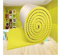 HynJGih Paneles acústicos autoadhesivos, paneles de espuma acústica piramidal, paneles de pared insonorizados anticolisión, relleno de espuma for salas de conciertos(Yellow-7cm,1x18m)