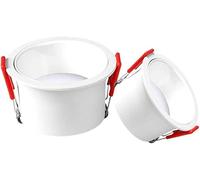HynJGih Paquete de 2 luces LED empotrables de techo seleccionables, Downlight LED de aluminio blanco, Luz LED empotrable de techo(7w,3500K)