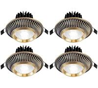 HynJGih Paquete de 4 luces empotrables LED redondas, luz de techo empotrada LED de cobre 3W, 5W, 7W, 10W LED empotrable Downlight(5w,6000K)