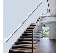 HynJGih Pasamanos de Escalera Montaje en Pared Barandilla Barandilla de Mano for Interiores Escalera de Metal al Aire Libre Barra de Agarre Blanco(80cm)