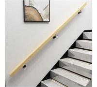 HynJGih Pasamanos de escaleras de Madera con Soportes de Acero Inoxidable Negro contra la Pared Barras de Agarre Antideslizantes for lofts(0.8M/80Cm/2.6Ft/31.5In)