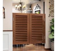 HynJGih Puerta abatible de madera maciza for café interior, puerta abatible for salón, puerta divisoria abatible for centro comercial, personalizada(Original Wood,90x90cm(WxH))