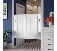 HynJGih Puerta divisoria de cierre automático for interiores, puerta de media cintura de madera maciza, puerta giratoria de cafetería, puede ser de color de tamaño personalizado(100x90cm)