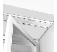 HynJGih Riel de Cortina Blanco sin Costuras, rieles Dobles Unidos, Deslizadores de riel de Cortina de Aluminio ultrafinos, for cenador/Ducha/balcón(Length-14.7ft/4.5m)