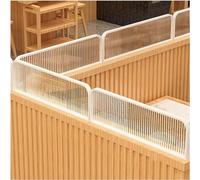 HynJGih Separadores for áreas de comedor, divisor de escritorio de encimera de restaurante translúcido de vidrio rayado, valla baja de 30cm(Bianco,30x60cm)