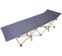 HynJGih Sillones de Patio, tumbonas, Cama de Camping portátil for Exteriores con Cama de Noche, Silla Plegable Sencilla for Oficina(Grigio)