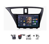 HYNMSM Para Hon-da Civic Hatchback 2012-2017 Pantalla de 9 pulgadas 2 Din Radio estéreo para automóvil Android 12 Navegación para automóvil Receptor de audio para automóvil en el tablero Soporte CarP