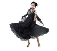 Hynyjxjy ,f,XXL,Vestidos De Práctica De Baile De Salón con Espalda Descubierta Ropa De Baile De Vals De Encaje De Mujer Trajes De Baile De Moderno con Pedrería Conjunto De Baile De Tango