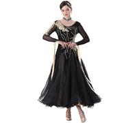 Hynyjxjy Negro, S, calcomanías para mujer, vestidos de baile de salón estándar nacional, ropa de baile, ropa de vals, traje de baile flamenco