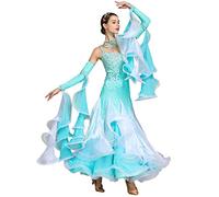 Hynyjxjy Verde, M, vestidos profesionales de salón para mujer, ropa estándar nacional, ropa de baile de competición de vals, trajes de baile modernos