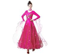 Hynyjxjy Vestido de baile de salón bordado para mujer, traje de baile de salsa, disfraz de baile social