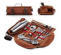 Hyoank Kit de Barman | Juego Profesional de Mezcla de 25 Piezas con Bolsa de Viaje portátil | Juego de Herramientas de Barra de Acero Inoxidable para Hacer cócteles en casa, Fiestas, Camping