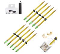 HYOBENRE Lápices roscados, lápiz para TDAH, lápiz sensorial con tuerca deslizante extraíble para la escuela, la oficina y el hogar, viene con un sacapuntas, borrador (10)