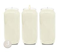 Hyoola Velas de Oración Blancas, 7 Días, Pack de 20 - Velas Religiosas de 15 cm - Velas Votivas para Uso Religioso, Memorial, Festivo, Velatorio o Emergencia - Velas con Vaso y Cera Vegetal