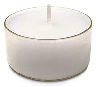 Hyoola Velas de Té Naturales - Paquete de 60 Velas de Té Cera Natural 100% - Sin Parafina y Sin Perfume - Velas de Larga Duración 4 h - Hechas en Europa