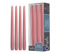 Hyoola Velas Largas y Cónicas - Velas Cónicas Inodoras Sin Goteo de 300 mm, Color Rosa - Velas de Larga Duración, Hasta 10 Horas de Combustión - Velas Decorativas en Paquete de 12