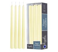 Hyoola Velas Largas y Cónicas - Velas Cónicas Inodoras Sin Goteo de 350 mm, Color Marfil - Velas de Larga Duración, Hasta 12 Horas de Combustión - Velas Decorativas en Paquete de 12