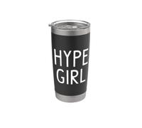 Hype Girl Sign,Hype Girls Cheerleading Sports Mom Cheer Fan Vaso térmico de acero inoxidable de doble pared