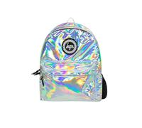 hype School Uni - Mochilas informales para el trabajo, senderismo, para niños, niñas, adolescentes, hombres y mujeres, Holográfico plateado, Talla única