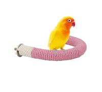 Hypeety Percas para pájaros, loros en forma de U, madera natural, cuerda de cáñamo, perca para pájaros, perca para moler patas, accesorios de jaula de pájaros, juguete de pie para periquitos,