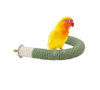 Hypeety Percas para pájaros, loros en forma de U, madera natural, cuerda de cáñamo, perca para pájaros, perca para moler patas, accesorios de jaula de pájaros, juguete de pie para periquitos,