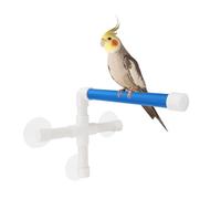Hypeety Pet Perchas de baño para Loros Percha de Ducha para pájaros Grande Plataforma de pie Percha de Ducha para Loros Soporte Ventana con Ventosa Juguetes de baño para pájaros