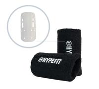 HYPEFIT Muñequeras de protección para Entrenamiento con Kettlebell - Pesa Rusa. Ideal Protección muñeca y antebrazo de Impactos Durante el Entrenamiento Gracias a la Placa de Gran Resistencia. (Negro)