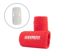 HYPEFIT Muñequeras de protección para Entrenamiento con Kettlebell - Pesa Rusa. Ideal Protección muñeca y antebrazo de Impactos Durante el Entrenamiento Gracias a la Placa de Gran Resistencia. (Rojo)