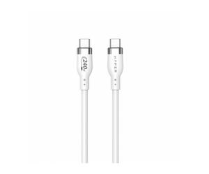 HYPER 2M SILICONE 240W USB-C CHARGING CABLE - WHITE (HJ4002WHGL)
