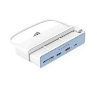 Hyper Adaptador de concentrador USB 6 en 1: HDMI 4K60Hz, USB-C 10Gbps, 2 USB-A 10Gbps, SD UHS-I, MicroSD UHS-I para iMac 2021 de 24 pulgadas