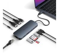 HYPER - HD4006GL hub de interfaz USB 3.2 Gen 1 (3.1 Gen 1) Type-C 10000 Mbit/s Azul, Gris