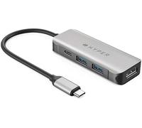 Hyper HD41-GL - Adaptador USB-C 4 en 1 (HDMI 4K60Hz, USB-C 5 Gbps, 100 W, PD, 2 puertos USB-A 5 Gb/s)