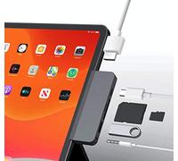 Hyper - Hub USB-C 6 en 1 HyperDrive para iPad Pro/Air - Conector de Audio de 3,5 mm, USB-A, SD, Micro SD, USB-C, HDMI - Gris Espacial