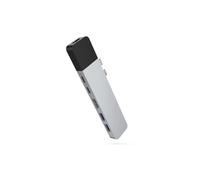 Hyper Net 6 en 2 para MacBook Pro Touch Bar 6 Puertos USB - Plata