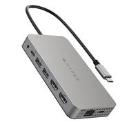 HyperDrive 4K Dual HDMI USB C Hub M1 MacBook 10in1: Dual 4K HDMI, Gigabit Ethern