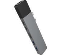HyperDrive Hub USB C, Adaptador Dual Tipo C para Macbook Pro, 6en2 Multi-Port USB-C Dongle con Gigabit Ethernet, 40Gbps USBC 100W, 5Gbps 60W PD, 4K HDMI, 2xUSB 3.1, Gris