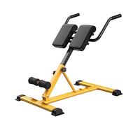 Hyperextension - Silla romana para gimnasio en casa, banco de extensión de respaldo resistente para espalda baja, flancos y abdominales, capacidad de carga de 150 kg, color: amarillo