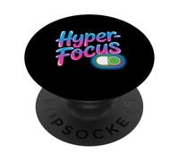 Hyperfocus On Off Productividad neurodivergente - PopSockets PopGrip Adhesivo