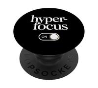 Hyperfocus On Off Productividad neurodivergente |- PopSockets PopGrip Adhesivo