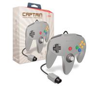 Hyperkin Controlador Captain Premium para N64 (gris) - Controlador retro USB Nintendo 64