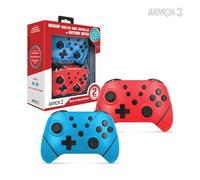 Hyperkin NuChamp 2 en 1 Wireless Mando para Nintendo Switch/Nintendo Switch Lite - Pack doble -azul/rojo - Armor3