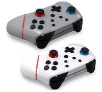 Hyperkin NuChamp Switch/OLED 2 en 1 Control inalámbrico, blanco/plateado Wizard